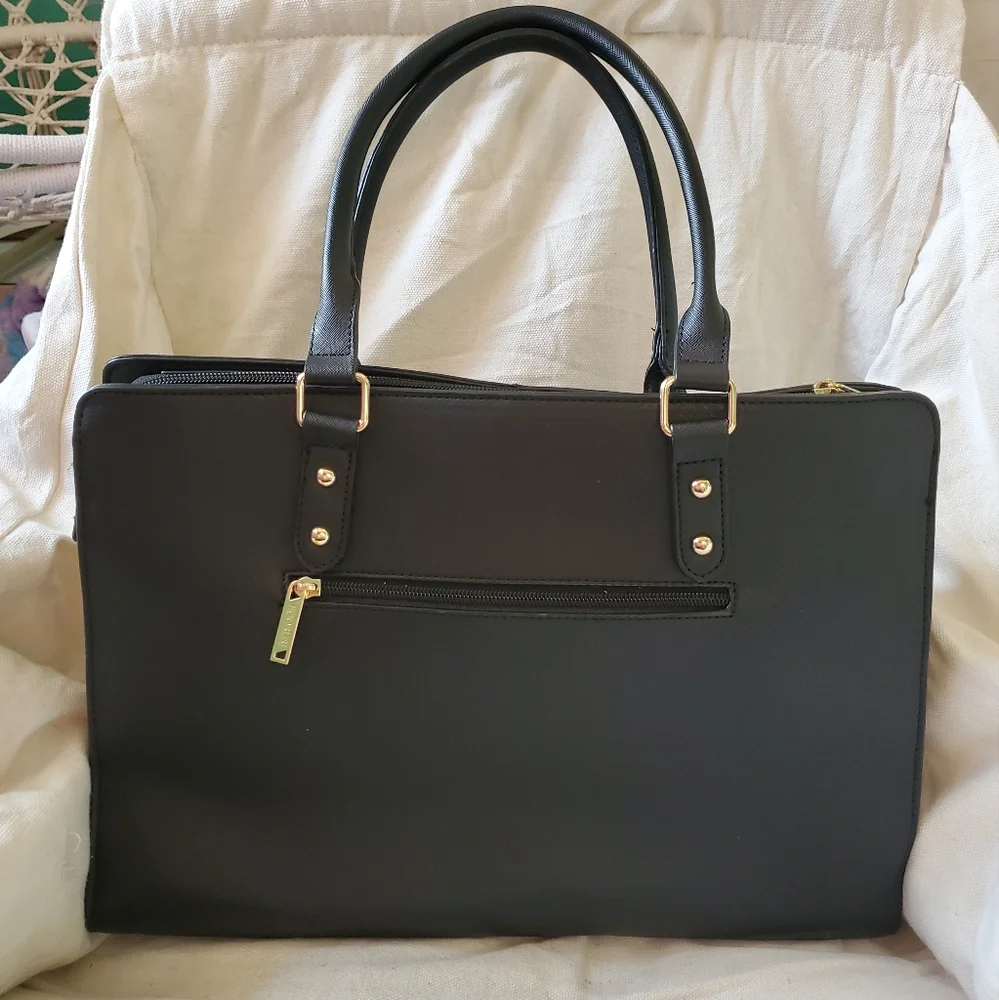 Women's Ecosusi black labtop tote bag - Picture 8 of 10